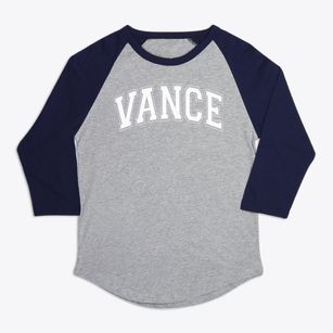 Vance Elementary School Varsity Arch Premium Baseball Tee
