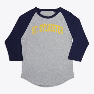 Saint Sylvester School Varsity Arch Premium Baseball Tee
