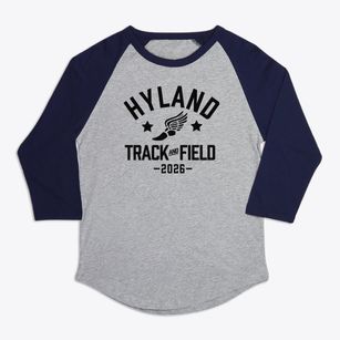 Hyland Christian School Track and Field Premium Baseball Tee