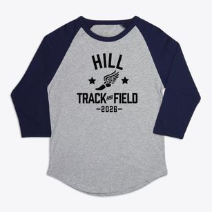Hill Middle School Track and Field Premium Baseball Tee