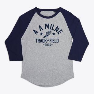 A A Milne Elementary School Track and Field Premium Baseball Tee