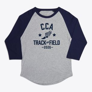 Communion Christian Academy/labre Track and Field Premium Baseball Tee