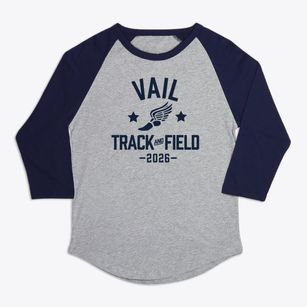 Vail Christian High School Track and Field Premium Baseball Tee