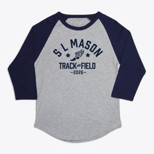 S L Mason Elementary School Track and Field Premium Baseball Tee