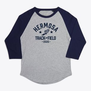 Hermosa Montessori School Track and Field Premium Baseball Tee