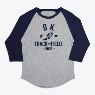O K Elementary School Track and Field Premium Baseball Tee