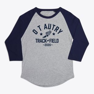 O T Autry Area Vocational Technical Track and Field Premium Baseball Tee