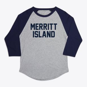 Merritt Island Florida Classic Block Premium Baseball Tee