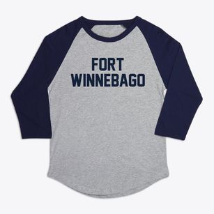 Fort Winnebago Wisconsin Classic Block Premium Baseball Tee
