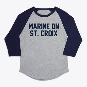 Marine On St. Croix Minnesota Classic Block Premium Baseball Tee
