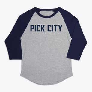 Pick City North Dakota Classic Block Premium Baseball Tee