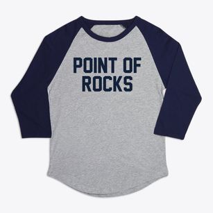 Point Of Rocks Wyoming Classic Block Premium Baseball Tee