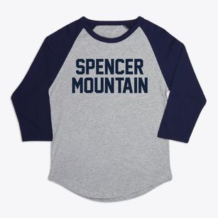 Spencer Mountain North Carolina Classic Block Premium Baseball Tee