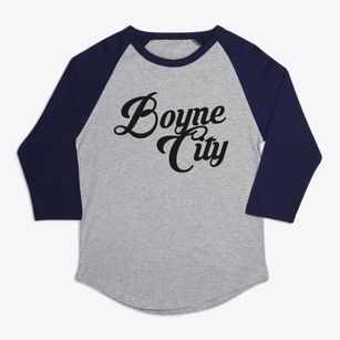 Boyne City Michigan Vintage Team Premium Baseball Tee
