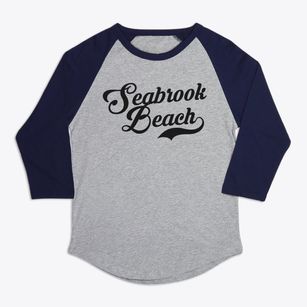 Seabrook Beach New Hampshire Vintage Team Premium Baseball Tee