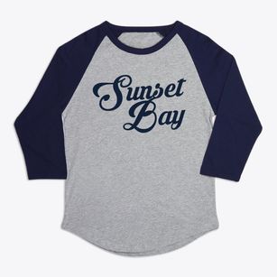 Sunset Bay New York Vintage Team Premium Baseball Tee