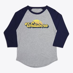 Wellsboro Pennsylvania Sublime Sunset Premium Baseball Tee
