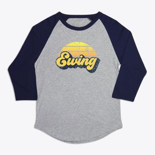 Ewing Nebraska Sublime Sunset Premium Baseball Tee