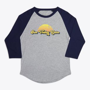 Sun Valley Lake Iowa Sublime Sunset Premium Baseball Tee