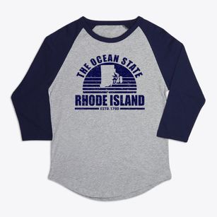  Rhode Island Sunset Premium Baseball Tee
