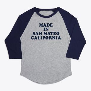 San Mateo California Classic 70s Premium Baseball Tee