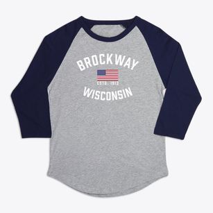Brockway Wisconsin Patriot Premium Baseball Tee