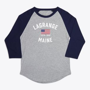 Lagrange Maine Patriot Premium Baseball Tee