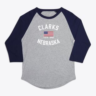 Clarks Nebraska Patriot Premium Baseball Tee