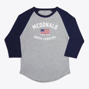 Mcdonald North Carolina Patriot Premium Baseball Tee