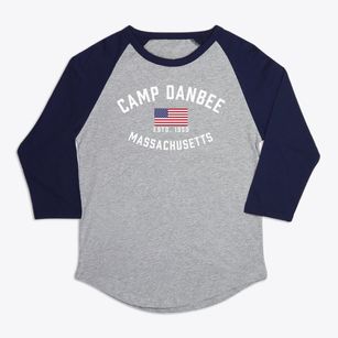 Camp Danbee Massachusetts Patriot Premium Baseball Tee