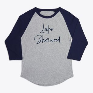 Lake Sherwood Wisconsin Freestyle Premium Baseball Tee