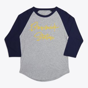 Brunswick Station Maine Freestyle Premium Baseball Tee