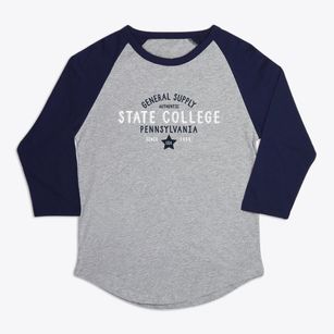 State College Pennsylvania General Supply Premium Baseball Tee