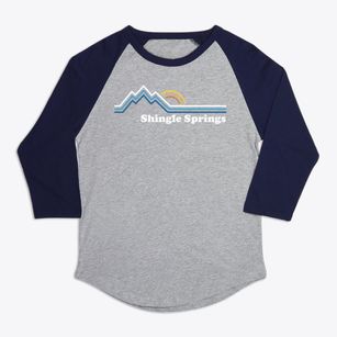 Shingle Springs California Mountain View Premium Baseball Tee