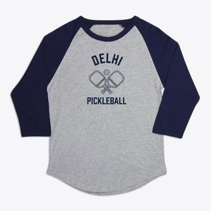 Delhi Louisiana Pickleball Premium Baseball Tee
