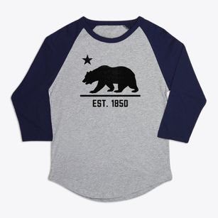  California Bear Flag Premium Baseball Tee