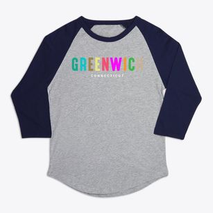 Greenwich Connecticut Color Pop Premium Baseball Tee