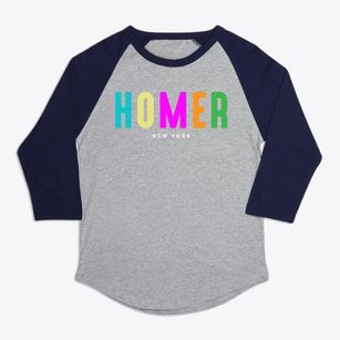 Homer New York Color Pop Premium Baseball Tee