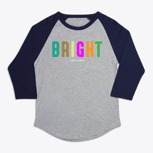 Bright Indiana Color Pop Premium Baseball Tee