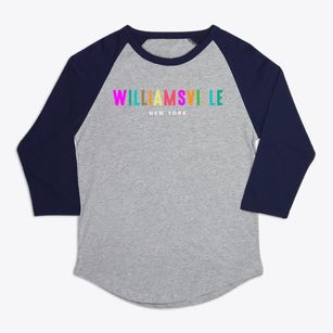 Williamsville New York Color Pop Premium Baseball Tee