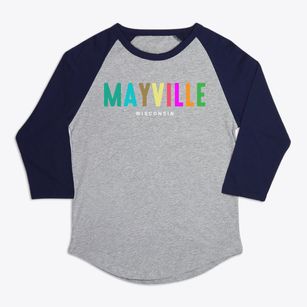 Mayville Wisconsin Color Pop Premium Baseball Tee