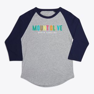 Mount Olive North Carolina Color Pop Premium Baseball Tee