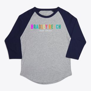 Bradley Beach New Jersey Color Pop Premium Baseball Tee