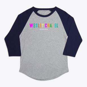 Wesley Chapel Florida Color Pop Premium Baseball Tee
