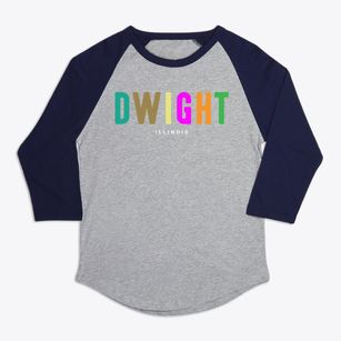 Dwight Illinois Color Pop Premium Baseball Tee