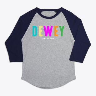Dewey Oklahoma Color Pop Premium Baseball Tee