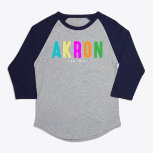 Akron New York Color Pop Premium Baseball Tee
