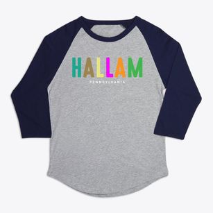 Hallam Pennsylvania Color Pop Premium Baseball Tee