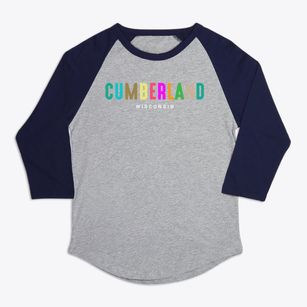 Cumberland Wisconsin Color Pop Premium Baseball Tee
