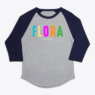 Flora Indiana Color Pop Premium Baseball Tee